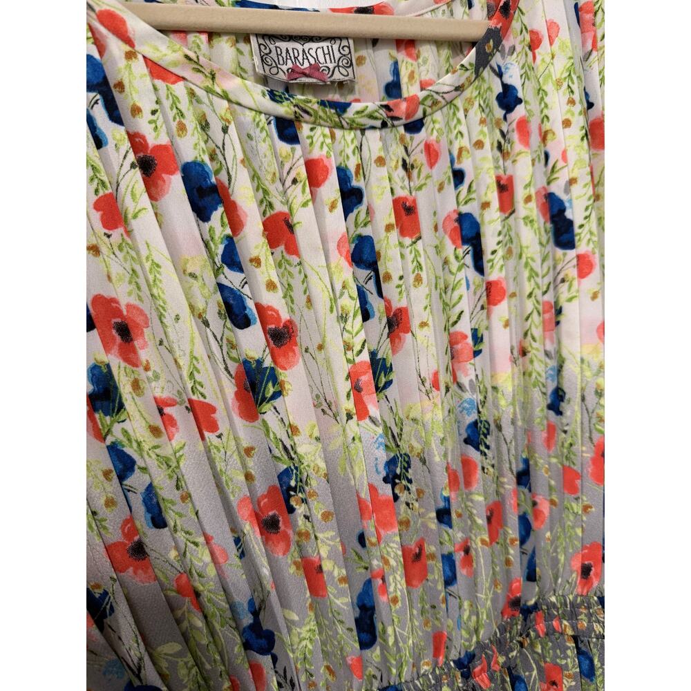NEW! Anthropologie S Meadowlight $228 Pleated Dress Fit&Flare Elastic Waist - Picture 7 of 15